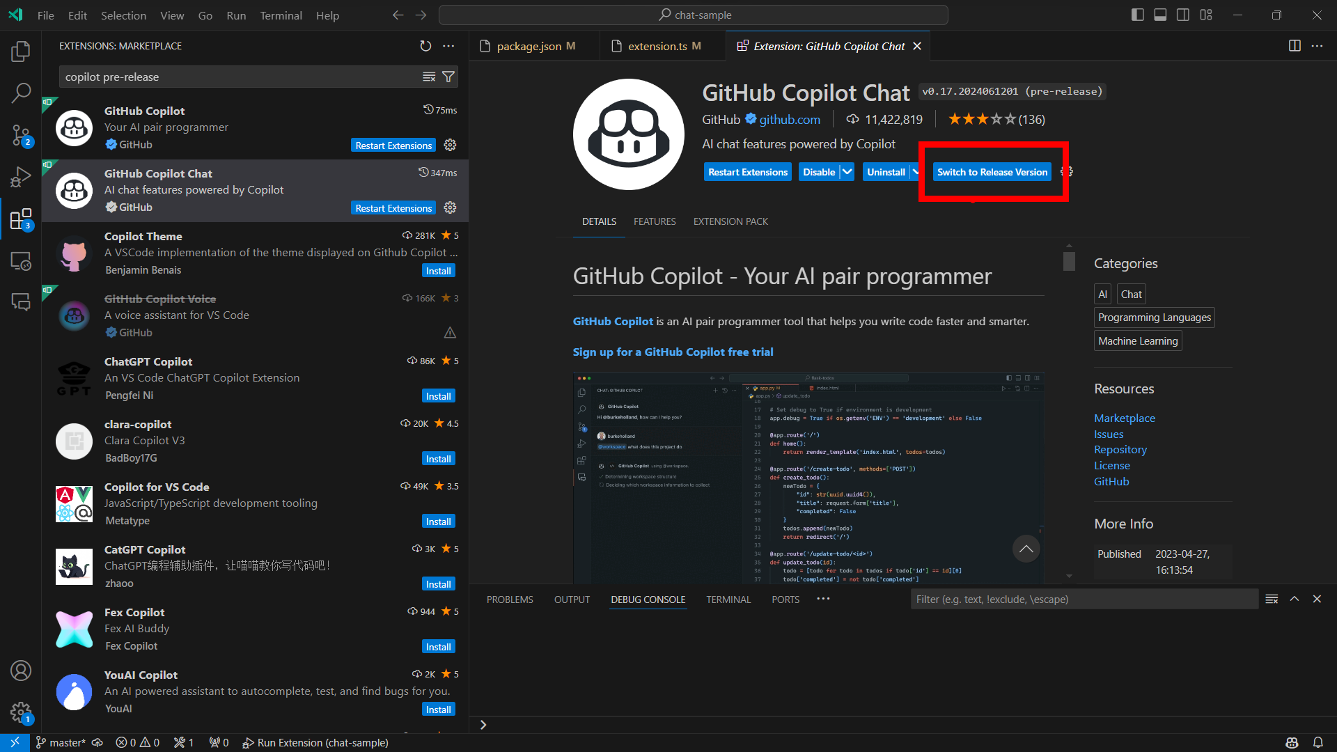 GitHub Copilot Extensions (Chat Extention？) を自作し隊 – クラウドを勉強し隊